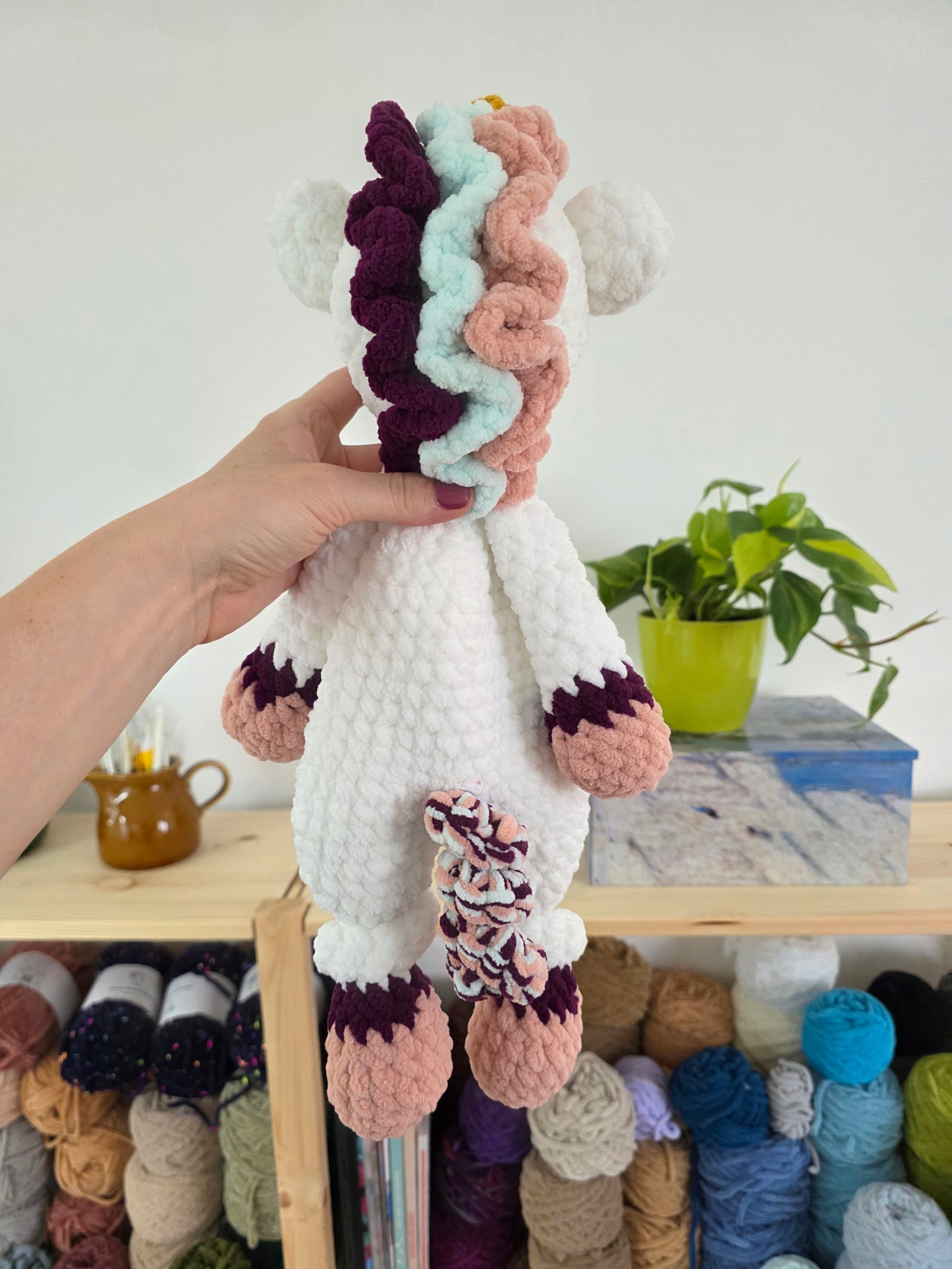 "Lykke" Unicorn Big Lovey – Berry Mint Sundae Theme