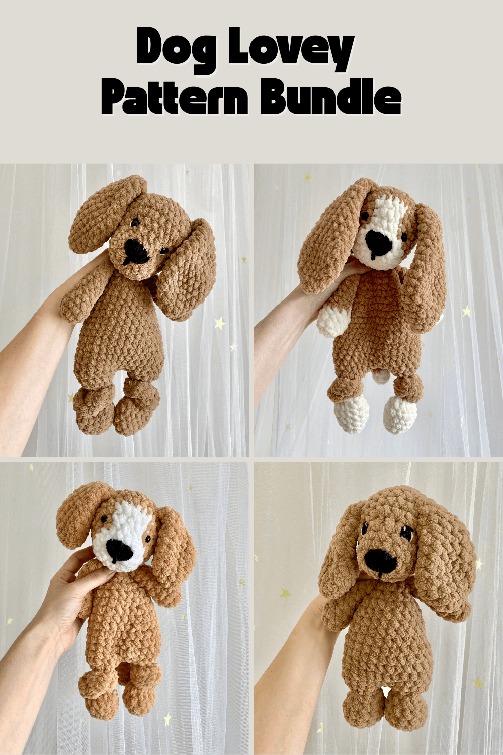 Crochet Pattern Bundle: Beagle Dog Knotted Lovey – Spreeberry