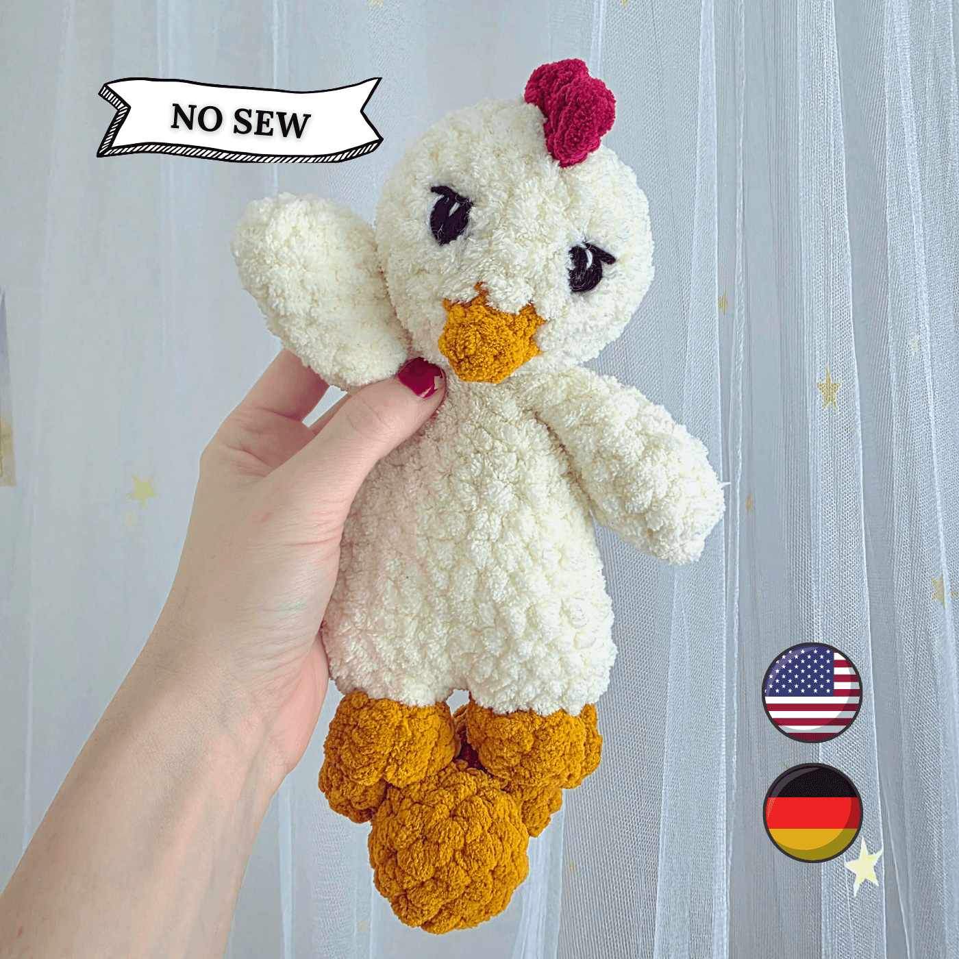 NO SEW Chicken "Dotti" Little Lovey
