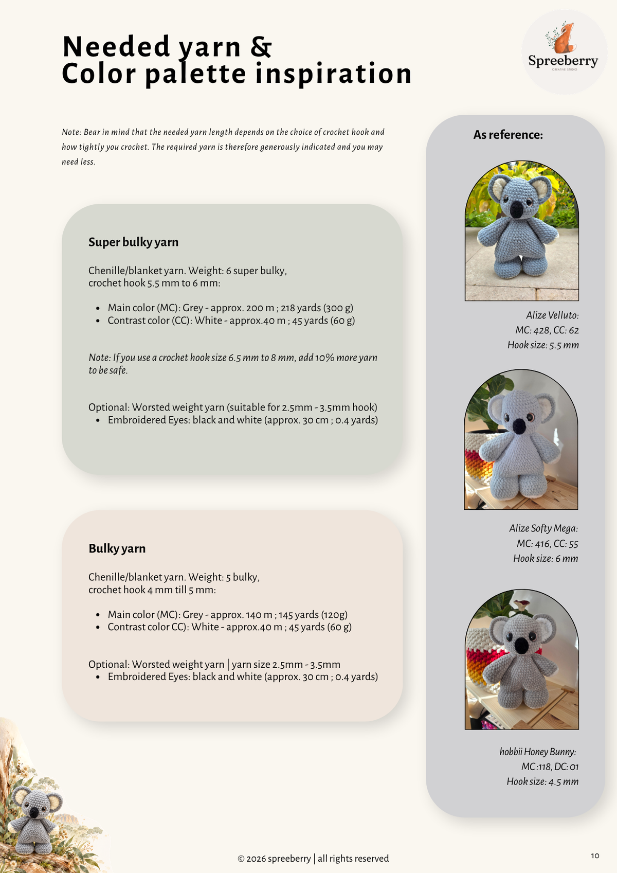 Koala "Kookie" INCL. FULL VIDEO TUTORIAL