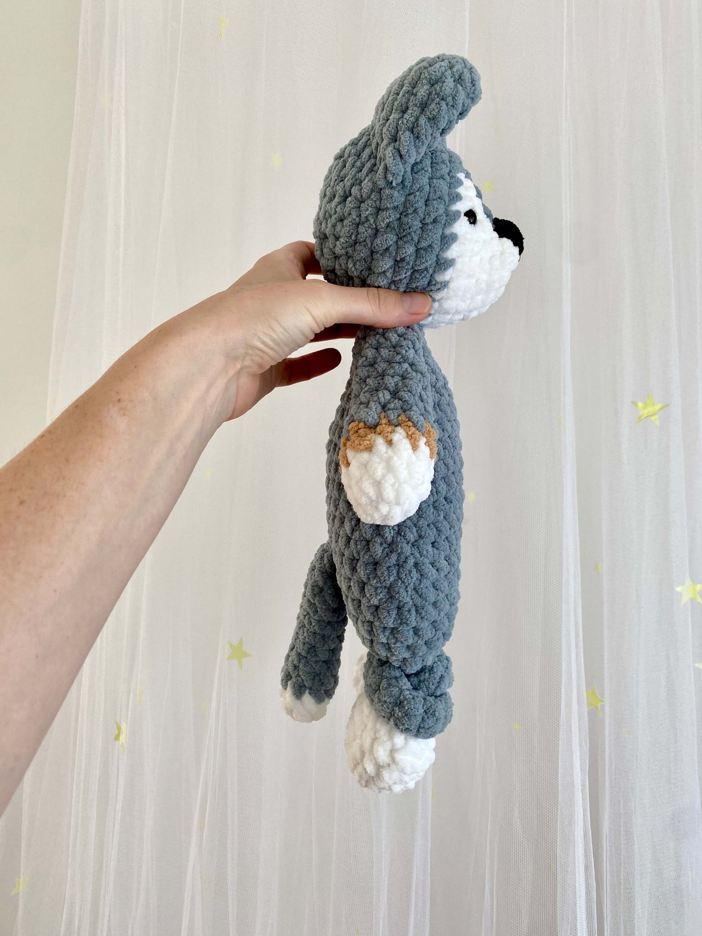 "Rudi" the Wolf - Large Knotted Lovey