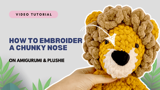 embroider chunky nose amigurumi plushie snuggler lovey toys crochet tutorial