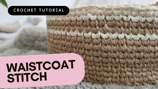 How to Crochet The Waistcoat Stitch aka Knit stitch