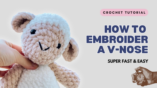 How to Embroider a V Nose on Amigurumi, Plushies & Co