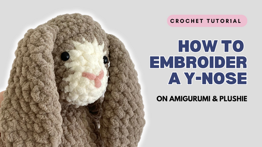 How to Embroider a Y Nose on Amigurumi, Plushies & Co.