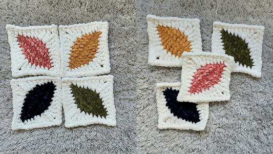Crochet Leaf Granny Square