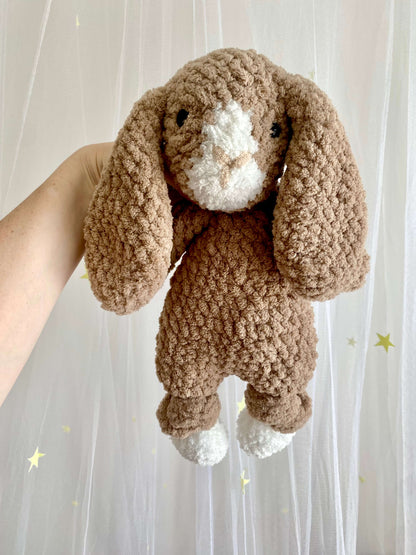 bunny crochet pattern rabbit snuggler knotted lovey