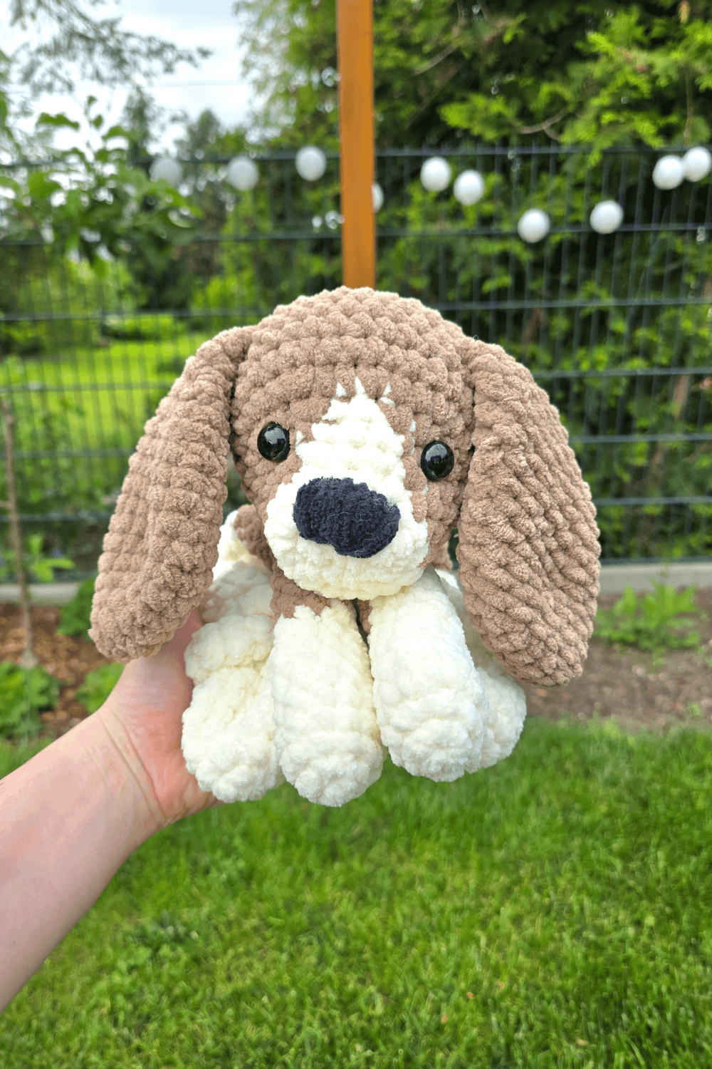 Beagle + Retriever Dog Crochet Pattern, Large Snuggler incl. FULL VIDEO TUTORIAL