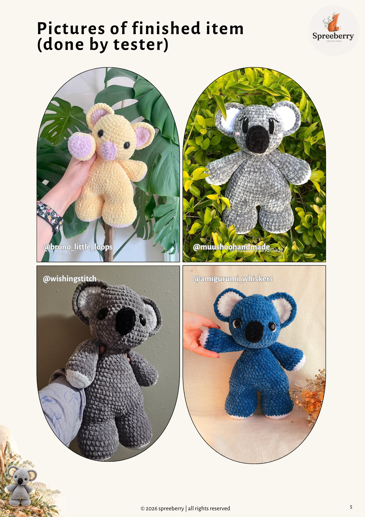 Koala "Kookie" INCL. FULL VIDEO TUTORIAL