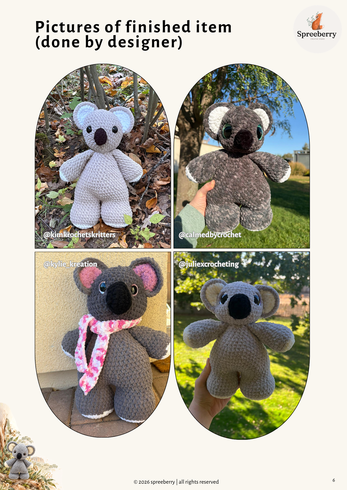 Koala "Kookie" INCL. FULL VIDEO TUTORIAL