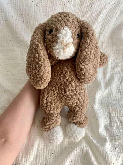 bunny crochet pattern rabbit snuggler knotted lovey