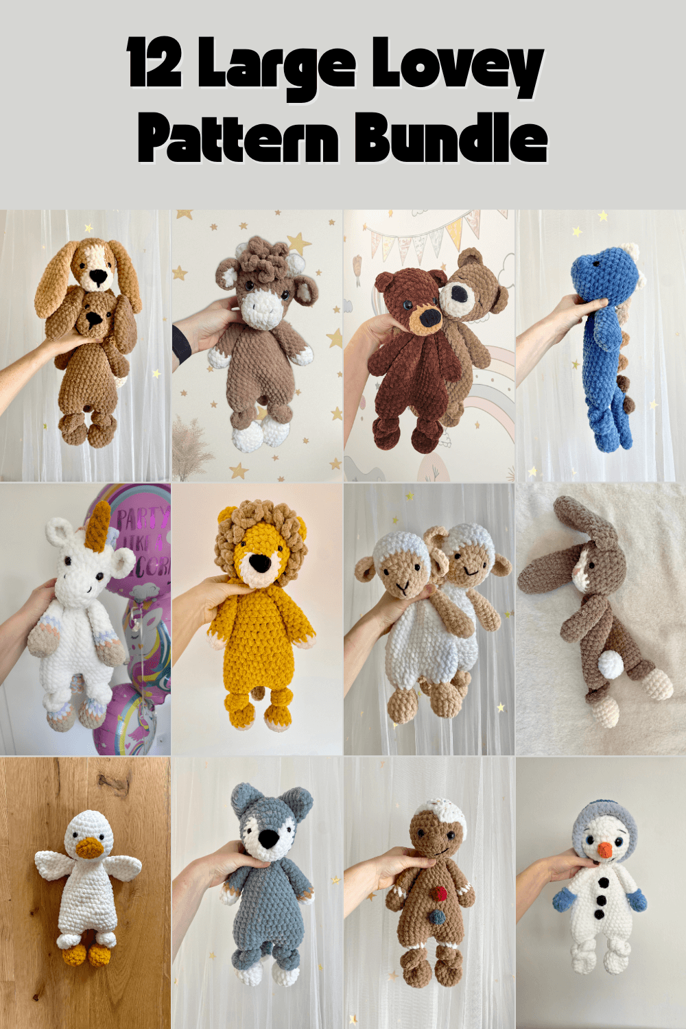 BUNDLE: All 12 Large Loveys