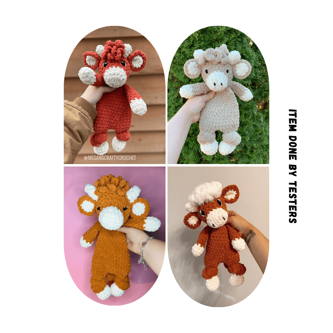 Highland Cow Snuggler design by spreeberry done my testers