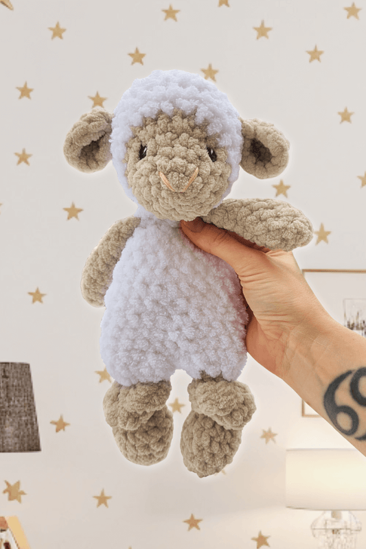 NO SEW Lamb "Lou" Little Lovey Crochet Pattern incl. FULL VIDEO TUTORIAL
