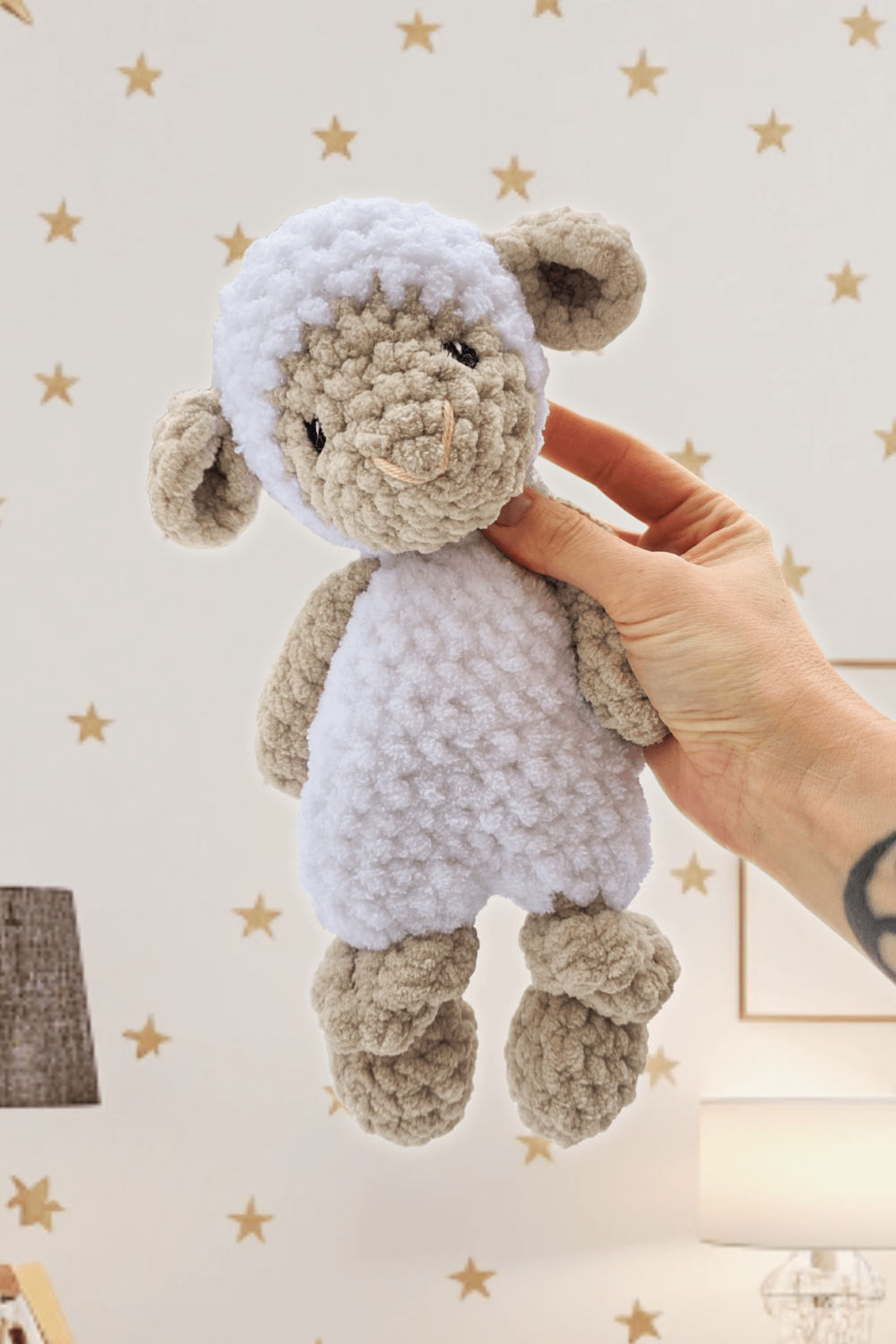 NO SEW Lamb "Lou" Little Lovey Crochet Pattern incl. FULL VIDEO TUTORIAL
