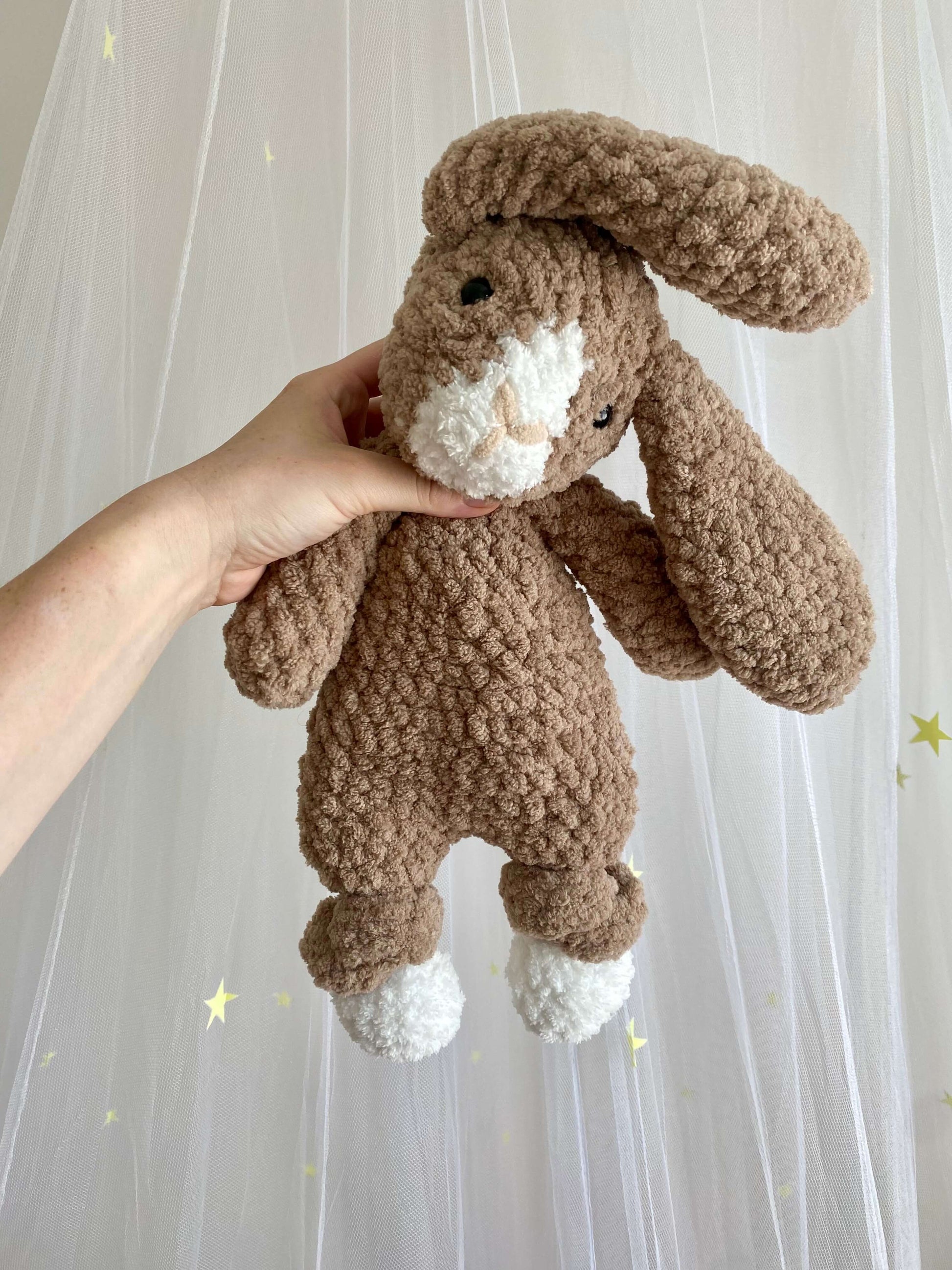 bunny crochet pattern rabbit snuggler knotted lovey